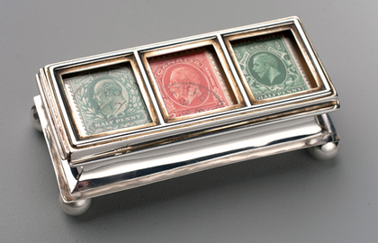 Victorian Silver Triple Stamp Box